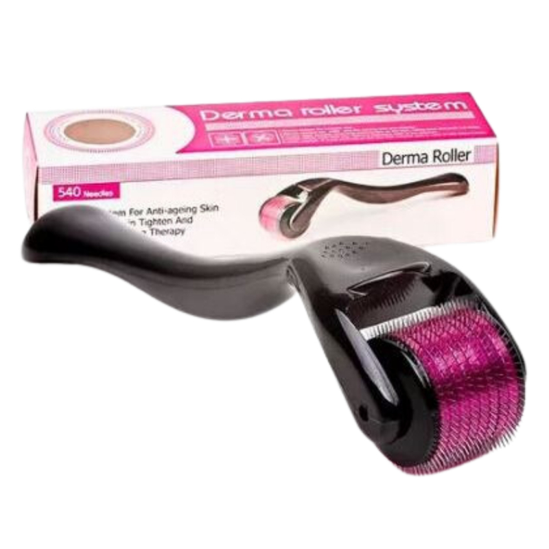 DermaRoller MicroAgulhamento Rolo Agulha System 540 Original Anvisa Preencher Falha Cabelo e Barba Cicatrizes e Manchas